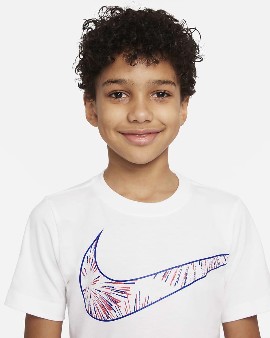 Boys white nike shirt hotsell